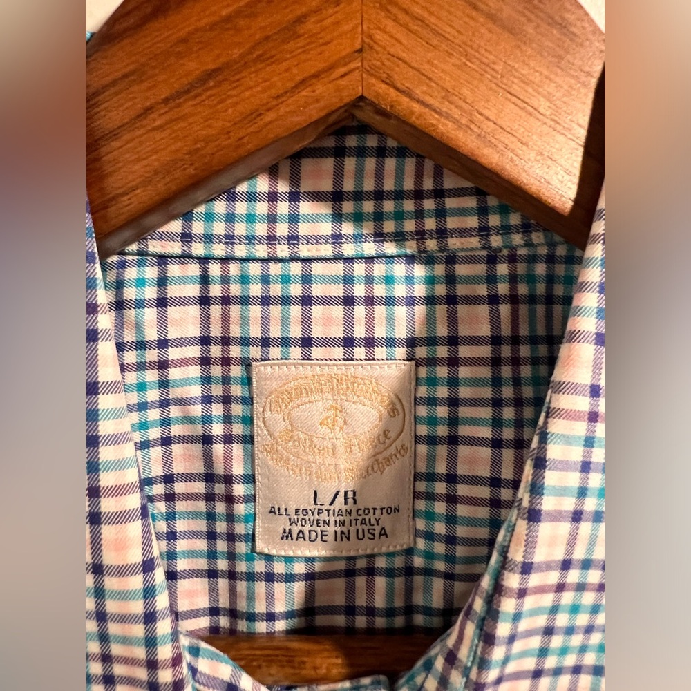 Brooks Brothers Checkered Multicolored Button Dow… - image 2